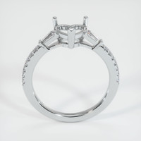 10K White Gold Three Stone Ring Setting Image