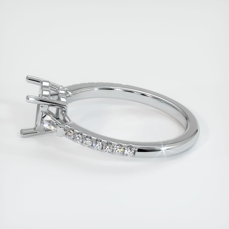 14K White Gold Pave Ring Setting