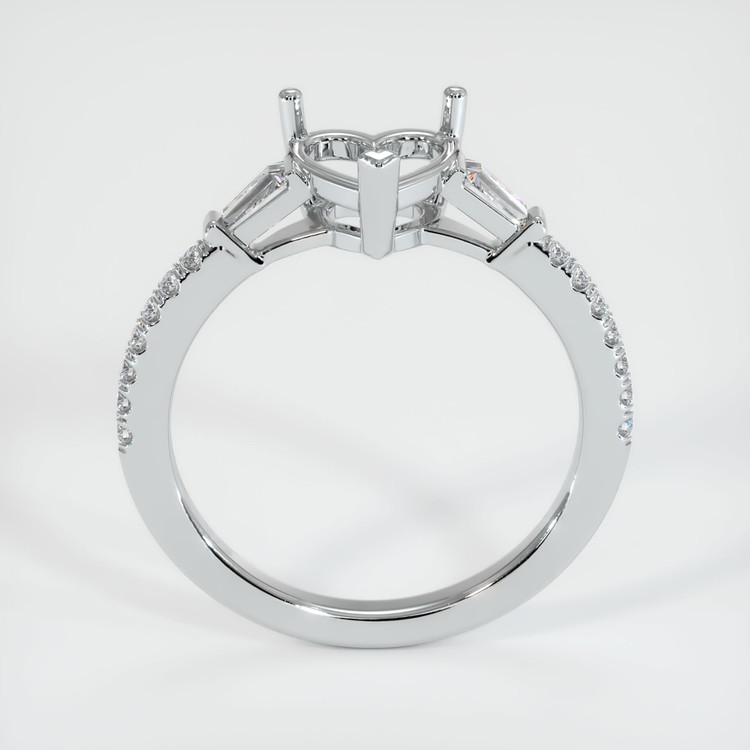 14K White Gold Pave Ring Setting