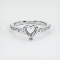 18K White Gold Three Stone Ring Setting Image