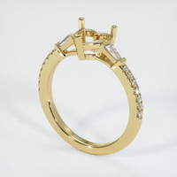 10K Yellow Gold Three Stone Ring Setting Video