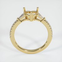 10K Yellow Gold Three Stone Ring Setting Image