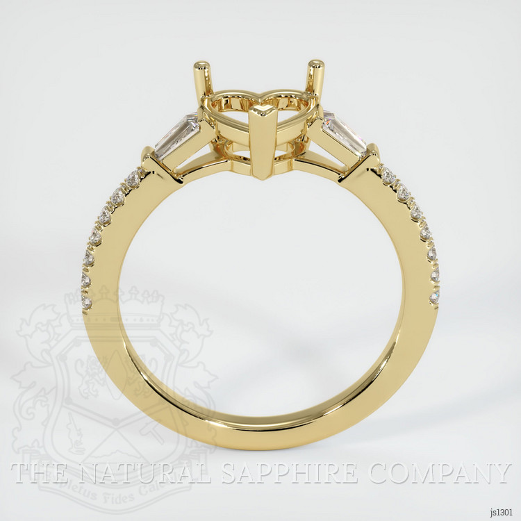 10K Yellow Gold Three Stone Ring Setting