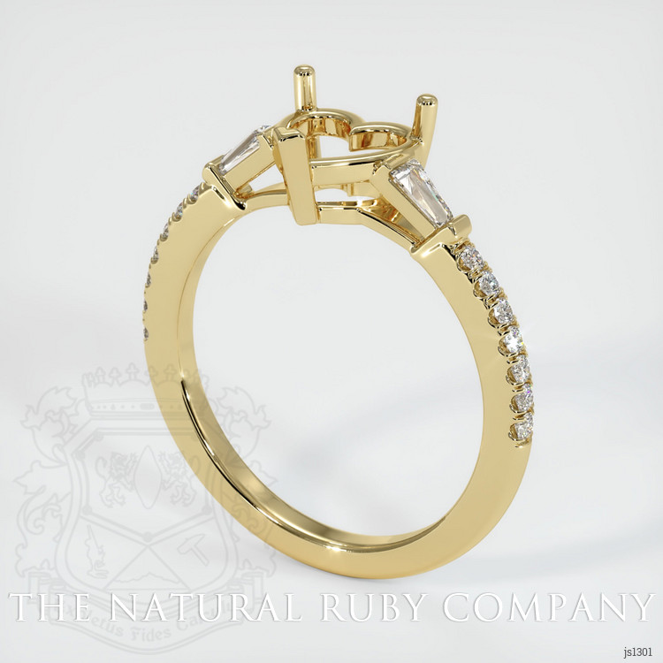 14K Yellow Gold Pave Ring Setting