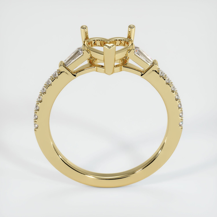 14K Yellow Gold Pave Ring Setting