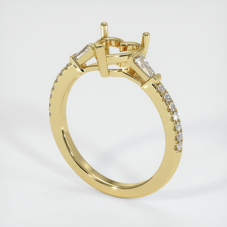 18K Yellow Gold Pave Ring Setting