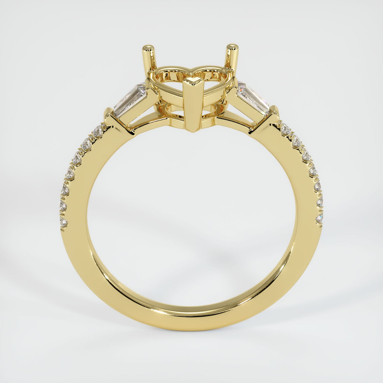 18K Yellow Gold Pave Ring Setting