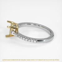 14K Yellow & White Pave Ring Setting Image