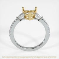 14K Yellow & White Pave Ring Setting Image