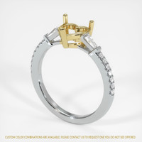 18K Yellow & White Three Stone Ring Setting Video