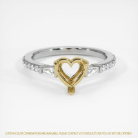 18K Yellow & White Pave Ring Setting Image