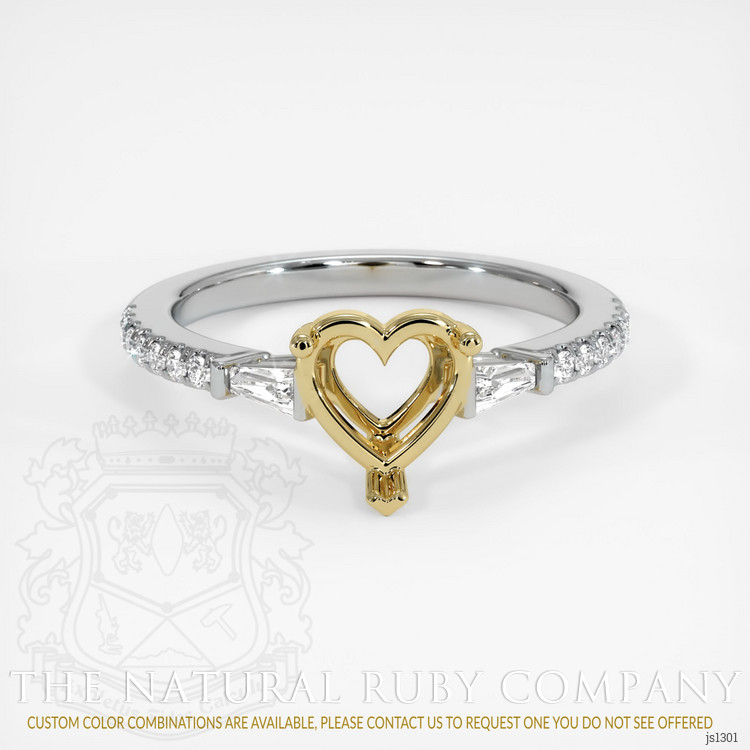 18K Yellow & White Pave Ring Setting