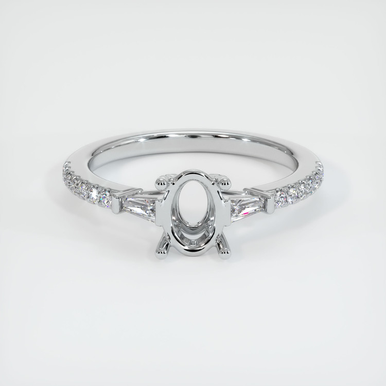 Platinum 950 Three Stone Ring Setting