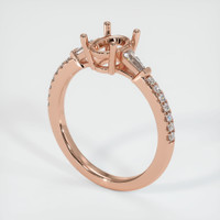 14K Rose Gold Three Stone Ring Setting Video