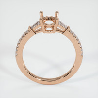 18K Rose Gold Three Stone Ring Setting Image