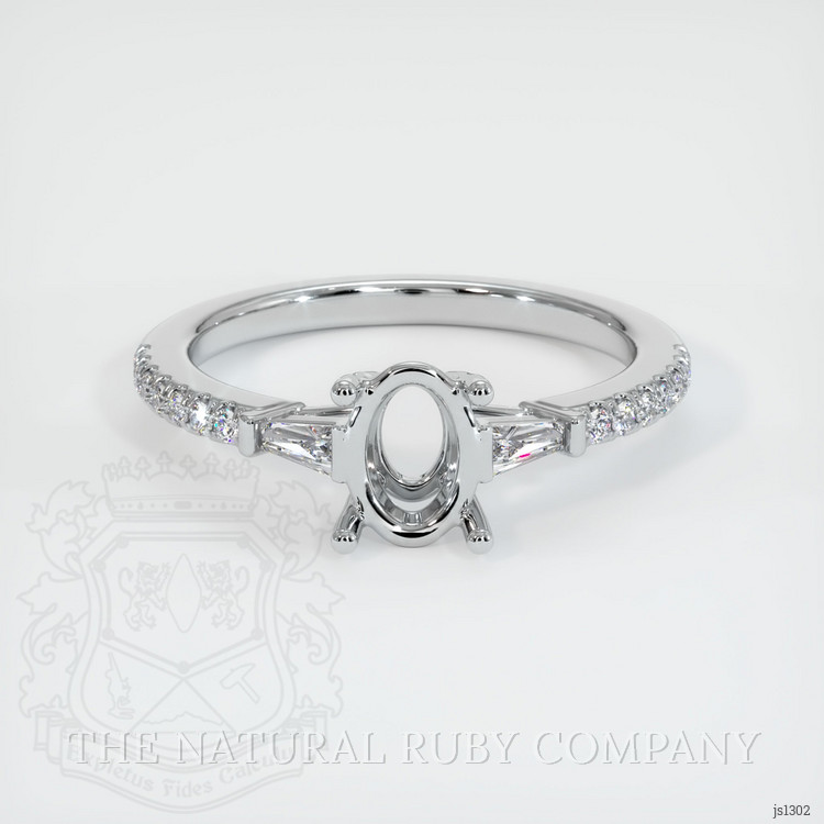 Silver Three Stone Ring Setting