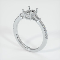 10K White Gold Three Stone Ring Setting Video