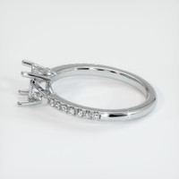 14K White Gold Three Stone Ring Setting Image