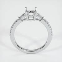 14K White Gold Three Stone Ring Setting Image