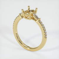 10K Yellow Gold Three Stone Ring Setting Video
