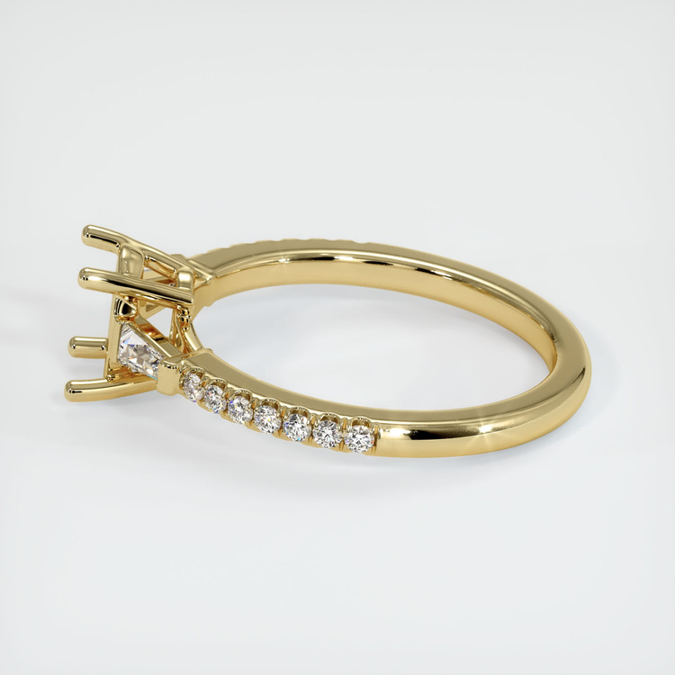 10K Yellow Gold Three Stone Ring Setting