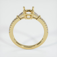 10K Yellow Gold Three Stone Ring Setting Image