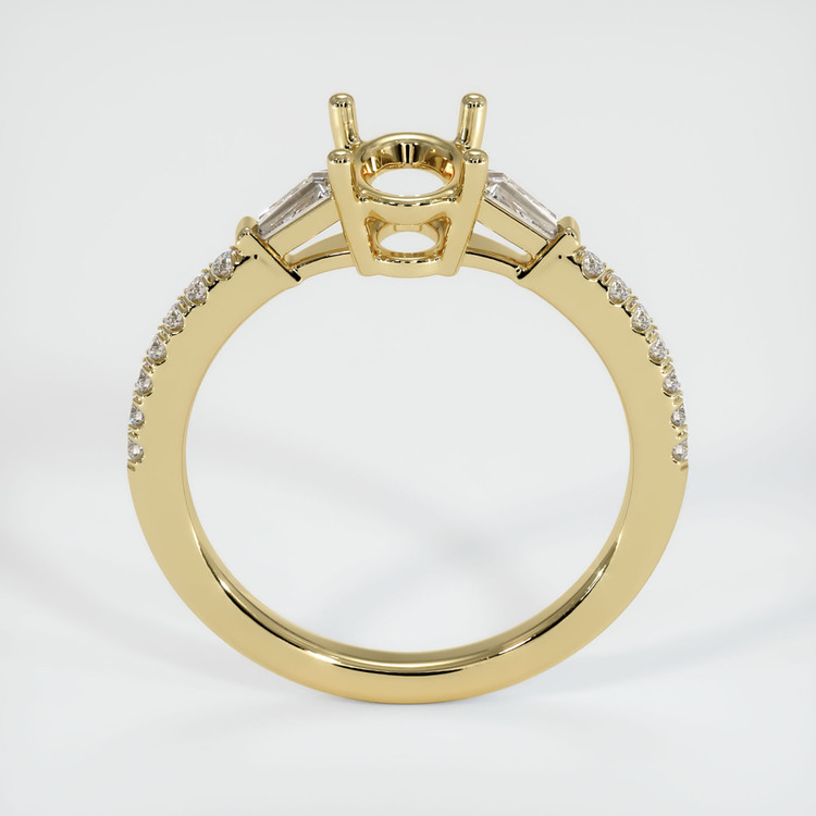14K Yellow Gold Three Stone Ring Setting