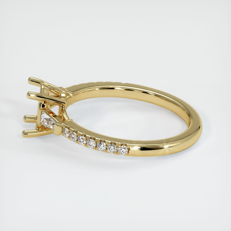 18K Yellow Gold Three Stone Ring Setting