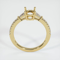 18K Yellow Gold Three Stone Ring Setting Image