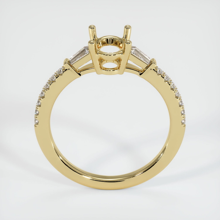 18K Yellow Gold Three Stone Ring Setting