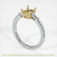 14K Yellow & White Three Stone Ring Setting Video