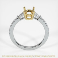 14K Yellow & White Three Stone Ring Setting Image