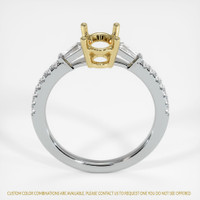 18K Yellow & White Three Stone Ring Setting Image