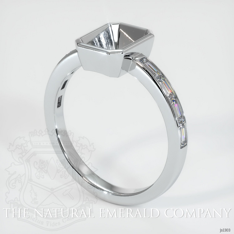 Platinum 950 Accent Stones Ring Setting