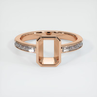 18K Rose Gold Accent Stones Ring Setting Image