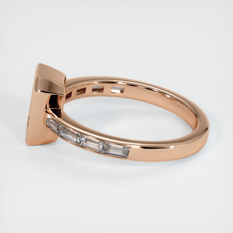 18K Rose Gold Accent Stones Ring Setting