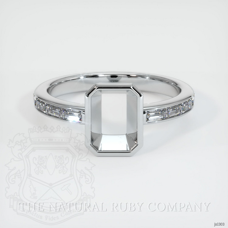 10K White Gold Accent Stones Ring Setting