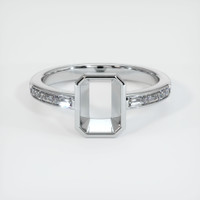 14K White Gold Accent Stones Ring Setting Image