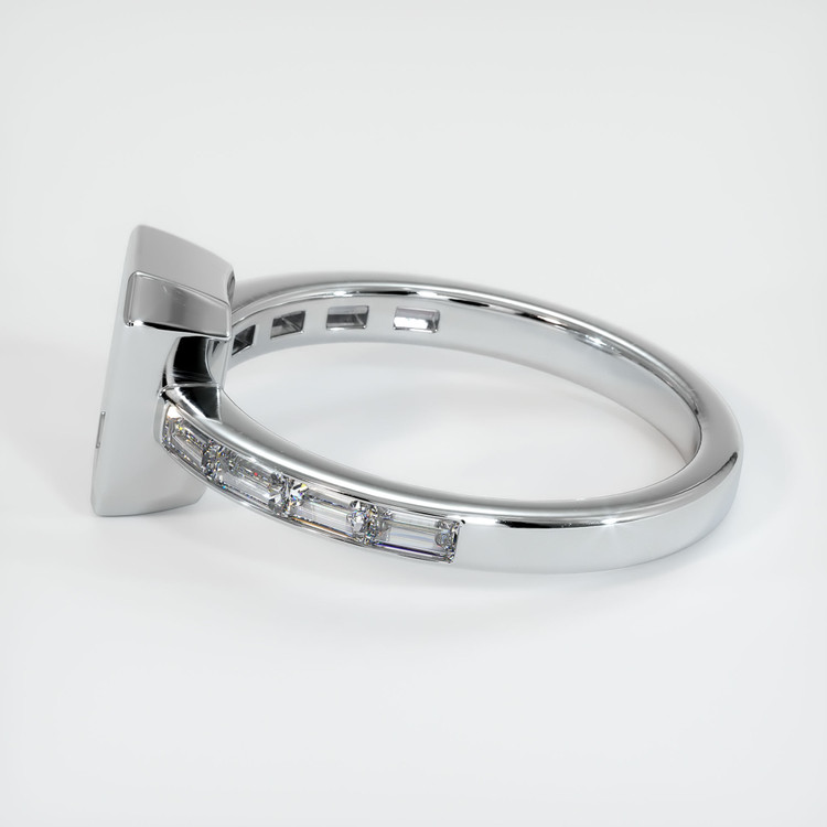 14K White Gold Accent Stones Ring Setting