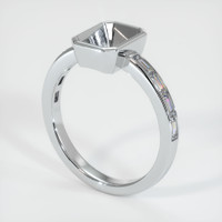 18K White Gold Accent Stones Ring Setting Video