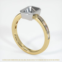 14K White & Yellow Accent Stones Ring Setting Video