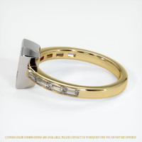 14K White & Yellow Accent Stones Ring Setting Image