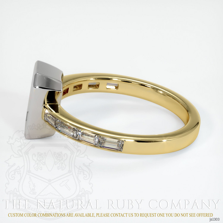 18K White & Yellow Accent Stones Ring Setting