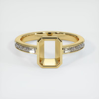 14K Yellow Gold Accent Stones Ring Setting Image