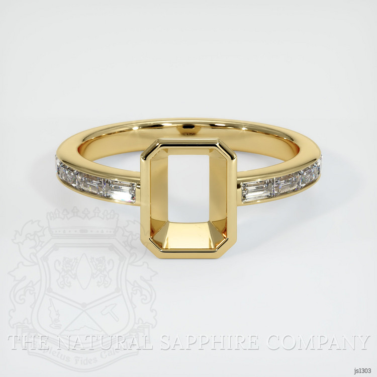 14K Yellow Gold Accent Stones Ring Setting