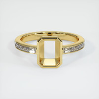 18K Yellow Gold Accent Stones Ring Setting Image