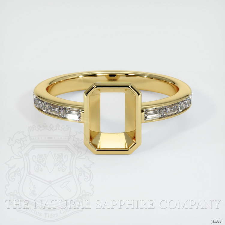 18K Yellow Gold Accent Stones Ring Setting