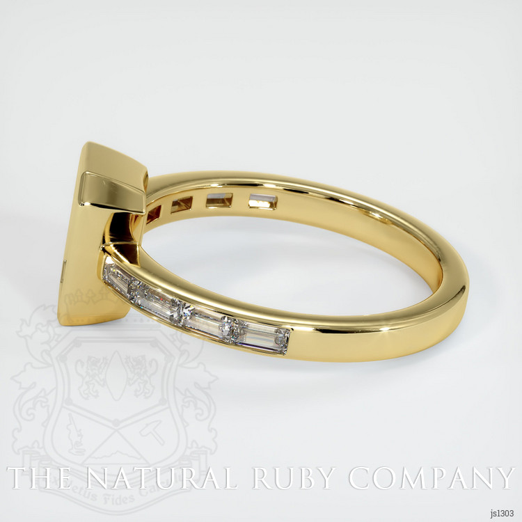 18K Yellow Gold Accent Stones Ring Setting