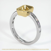 14K Yellow & White Accent Stones Ring Setting Image