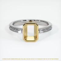 14K Yellow & White Accent Stones Ring Setting Image